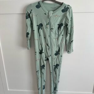 Kyte BABY Shark Print Green Footie